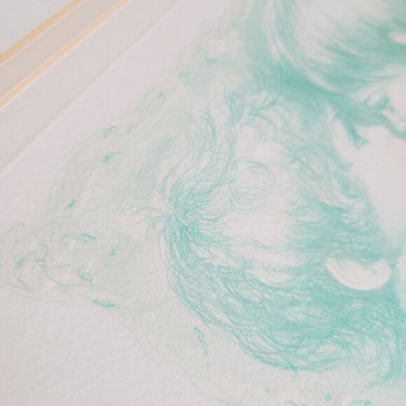 Art By Mary Vickers "New Friends" Lithograph Pencil Signed Glass Framed 182/500 - Picture 4 of 10